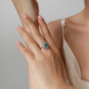【蝶翼】JULEE JULEE茱俪珠宝 18K白金祖母绿钻石 白蓝宝戒指 商品缩略图3