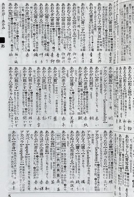 【中商原版】常用日语国语辞典 修订第五版 日文原版 常用国語辞典 改訂第五版 商品图4