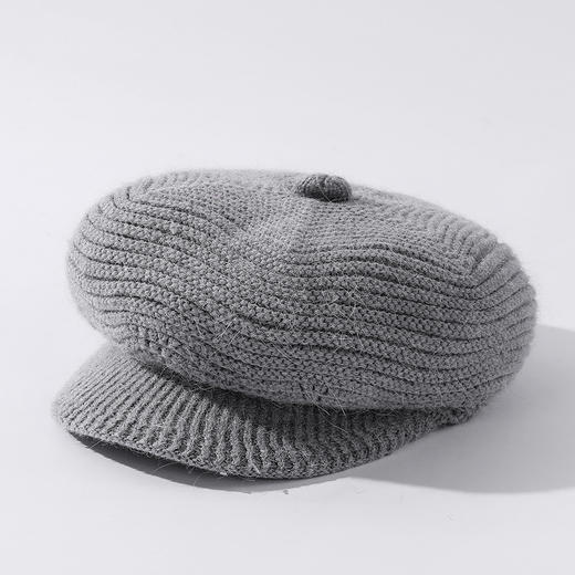 JC-R3-M1308（SD条纹兔毛帽）帽子纯色加绒针织兔毛帽女毛线帽护耳保暖妈妈帽潮 商品图5