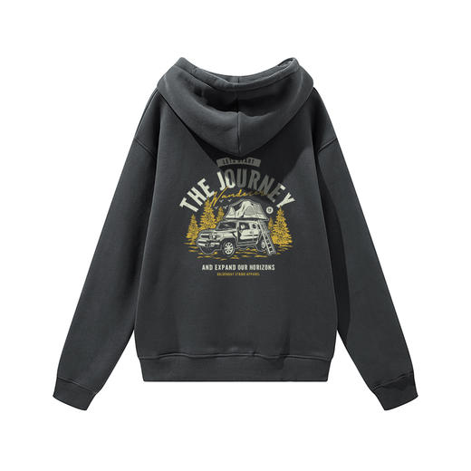 自由基地丰田FJ酷路泽复古越野旅行汽车印花露营青年男女带帽抓绒潮流卫衣 NMT-1731 商品图5