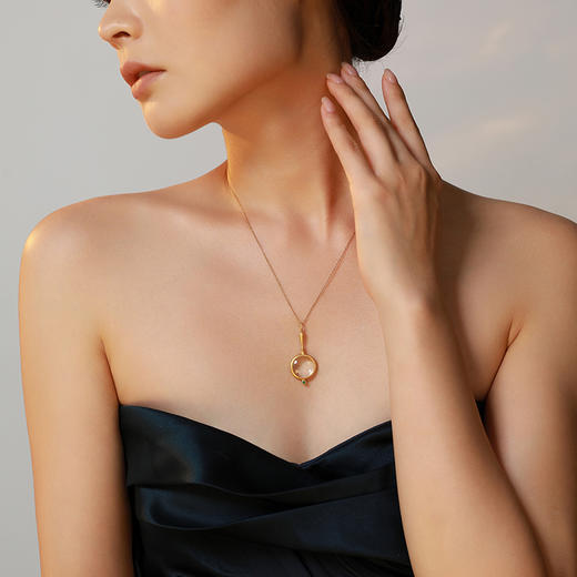 【拾珍】JULEE JULEE茱俪珠宝 18K黄金祖母绿水晶项链 商品图2