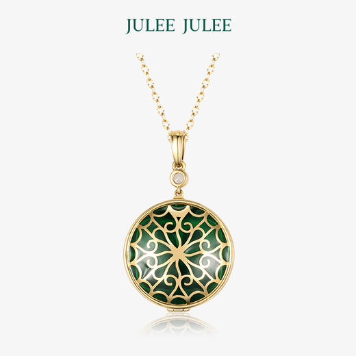 【初代】JULEE JULEE茱俪珠宝18K黄金祖母绿钻石相片盒/吊坠 商品图2