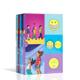 【纽约时报推荐】英文原版进口Raina Telgemeier Collection 5册盒装Smile/Drama/Sisters/Ghosts/Guts 全彩漫画绘本故事图画书