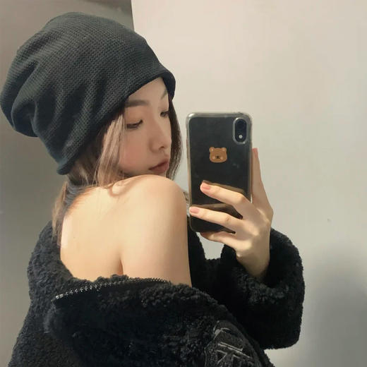 【新款男女网红帽子】时尚百搭男女秋冬针织护耳韩版学生透气包头帽潮流个性时尚堆堆帽男 商品图1