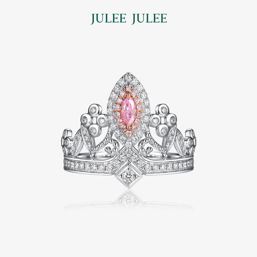 【皇冠】JULEE JULEE茱俪珠宝  18K白金粉钻戒指 商品图0