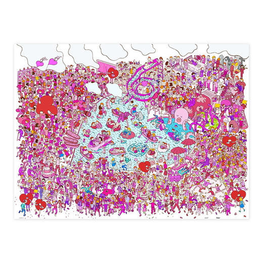 1200片 平面拼图 塑料拼图 H2319 举牌小人的爱之湖 商品图0