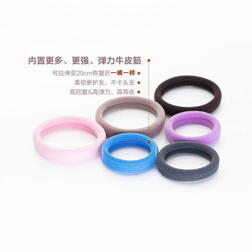 【无缝高弹不卡发】发饰简约头饰黑高弹力盒装毛巾圈无接缝发圈 商品图1