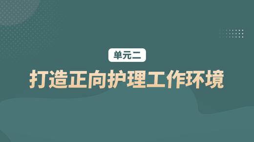 单元二：打造正向护理工作环境 商品图0