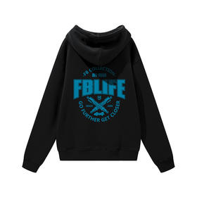 自由基地FB欧美机车复古印花图案个性越野潮流带帽抓绒卫衣外套休闲oversize衫 NMT-1729