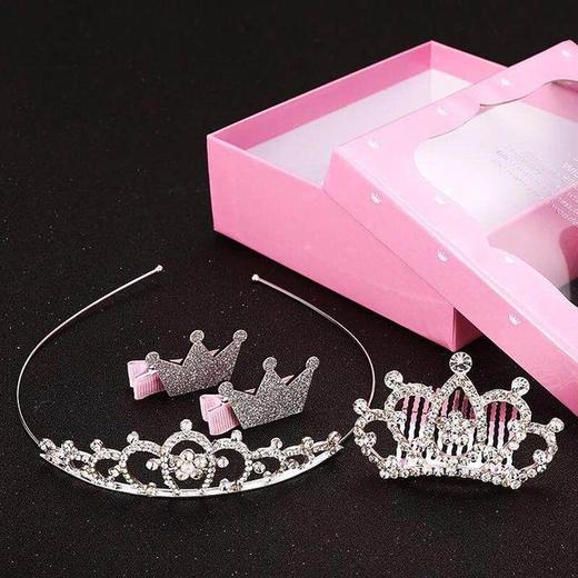 【新款儿童皇冠发饰礼盒套装】韩版公主水钻舞蹈礼品发箍 小女孩头箍 商品图2