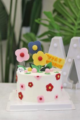 【生日蛋糕】翻糖小花款