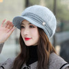 上海旗袍厂JC-H3-M1318（SD珍珠兔毛妈妈帽）兔毛帽子女秋冬新款双层加绒护耳针织帽百搭韩版休闲妈妈帽 商品缩略图1