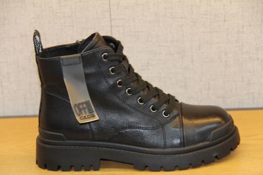 豪行20468800冬季加绒时尚短靴黑色百搭舒适简约气质休闲女短靴 专柜正品 跟高：3.5CM 筒高： 11CM 商品图2