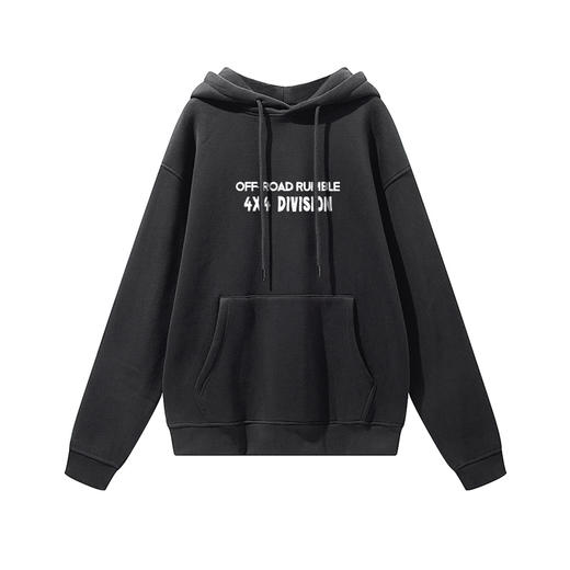 自由基地越野攀岩牧马人印花图案抓绒卫衣带帽秋冬套头休闲衫 NMT-1730 商品图1