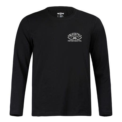 FBLIFE复古机车风街头流行潮流长袖T恤纯棉休闲衫青年秋冬体恤 NMT-1733 商品图1