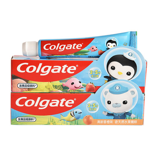 高露洁儿童牙膏2-5岁呵护乳牙清新香橙草莓牙膏40g含氟 商品图4