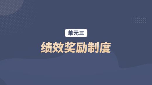 单元三：绩效奖励制度 商品图0