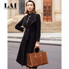 LAI睐高腰节大伞摆边缘镶嵌轻奢大衣320012 商品缩略图0