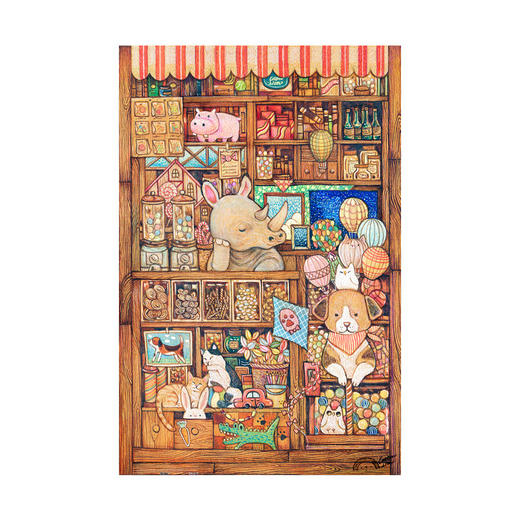 600片 平面拼图 塑料拼图 H2428 棉花狮- 犀牛小铺 商品图1