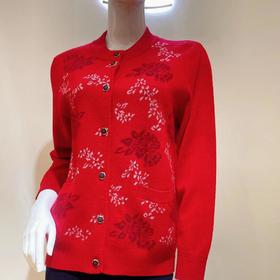 南3春竹羊毛服饰女圆领开衫11915