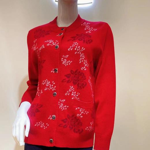 南3春竹羊毛服饰女圆领开衫11915 商品图0