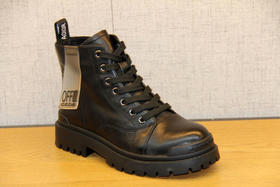 豪行20468800冬季加绒时尚短靴黑色百搭舒适简约气质休闲女短靴 专柜正品 跟高：3.5CM 筒高： 11CM