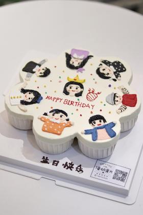 【生日蛋糕】纸杯蛋糕手绘款