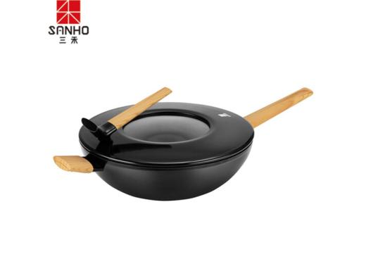 三禾炒锅 万物双生LC32T1黑 32cm 商品图0