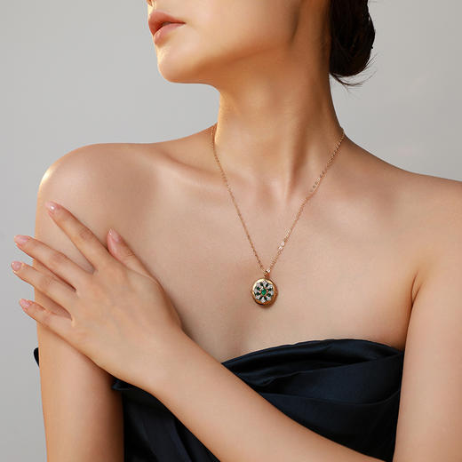 【十全九美 】JULEE JULEE茱俪珠宝 18K黄金祖母绿钻石相片盒/吊坠 商品图5