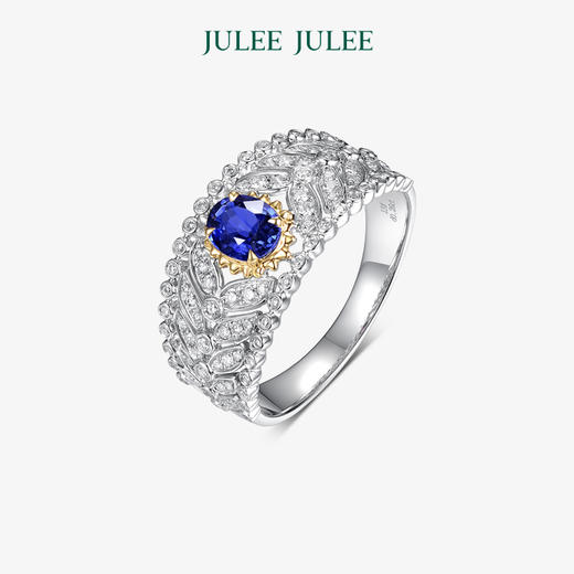 【英国蔷薇】JULEE JULEE茱俪珠宝 18K白金蓝宝石/红宝石钻石戒指 商品图2
