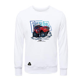 FBLIFE卡通效果霸道越野车印花男青年圆领长袖卫衣合体版型秋冬打底衫 NMT-1726