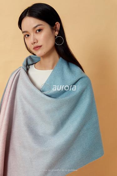 多色渐变羊绒大围巾 披肩 商品图0