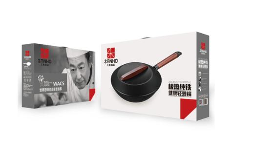 三禾极热纯铁炒锅30CM 商品图1