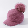 JC-T2-M1321（PH箭头兔毛棒球帽）兔毛棒球帽子女韩国户外加绒保暖针织帽韩版箭头休闲毛球毛线帽冬 商品缩略图6
