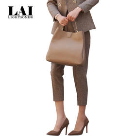 LAI睐复古时髦微型千鸟格纹微松显瘦王牌裤620038