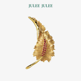 【春日来信】 JULEE JULEE茱俪珠宝 18K黄金红宝石胸针吊坠
