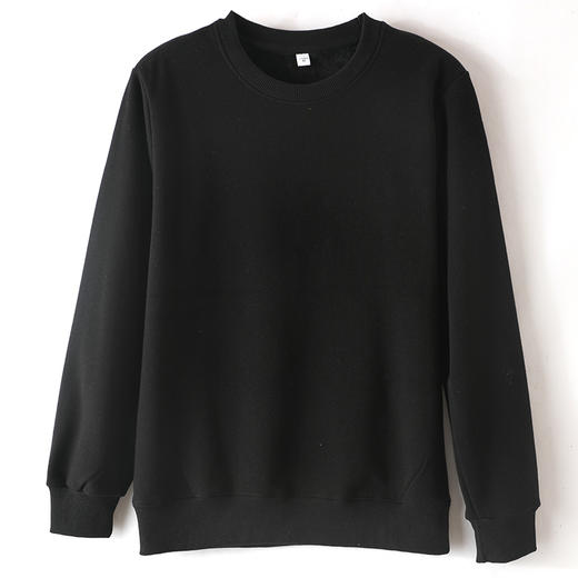 【重磅升级 新疆长绒棉】冬季圆领纯色卫衣男女同款潮流宽松上衣长袖休闲加绒卫衣加厚男装 商品图9