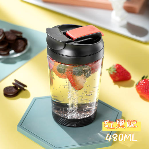 HY3 N6920一盖两用双饮杯 黑/黄/粉/蓝480ML 商品图3