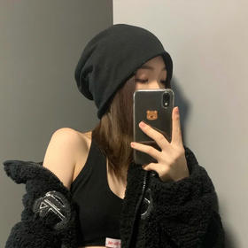 【新款男女网红帽子】时尚百搭男女秋冬针织护耳韩版学生透气包头帽潮流个性时尚堆堆帽男