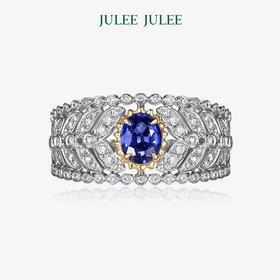 【英国蔷薇】JULEE JULEE茱俪珠宝 18K白金蓝宝石/红宝石钻石戒指