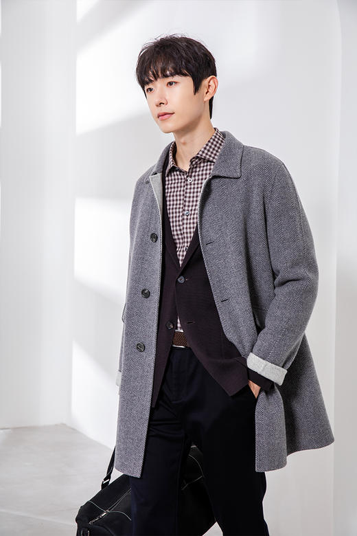 callisto灰色全羊毛手工大衣  FQFEC069C 商品图0