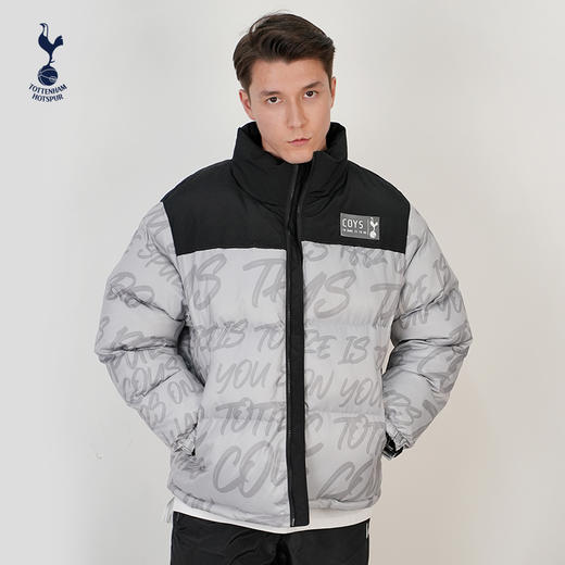 托特纳姆热刺潮流字母印花拼接运动休闲保暖棉服成人男 商品图1