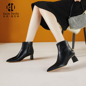 Kacey Devlin短靴2021新款粗跟高跟短靴中筒靴子KD737【72小时内发货】