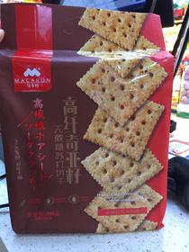 马卡红高纤奇亚籽（黑谷物味）无蔗糖苏打饼干308g