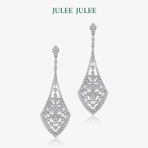 【锋芒】JULEE JULEE茱俪珠宝  18K白金钻石耳饰 商品图0