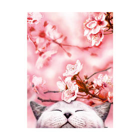 300片 平面拼图 塑料拼图 H2462 樱花系列款- 樱花小猫