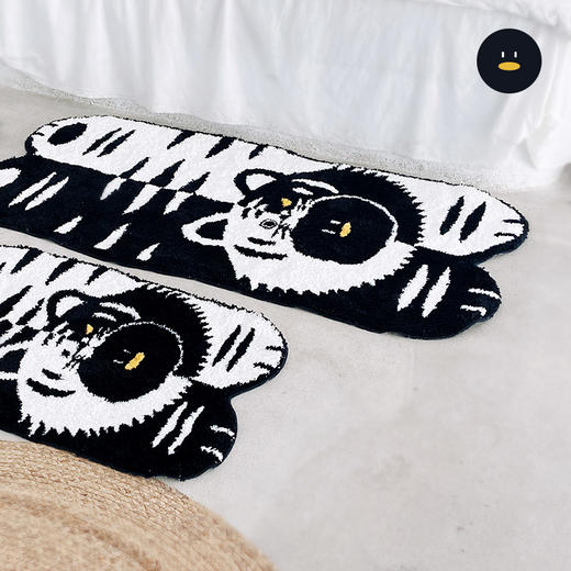 怪奇鹅黑白虎地毯 商品图0