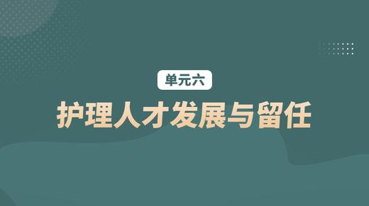 单元六：护理人才发展与留任 商品图0