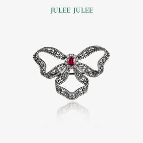 【秘境】JULEE JULEE茱俪珠宝 18K黑金红宝石钻石胸针