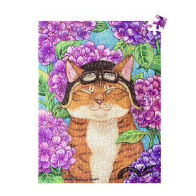 【折扣商品 不退不换】150片 迷你拼图 塑料拼图 P1423 棉花狮 - 猫咪飞行员